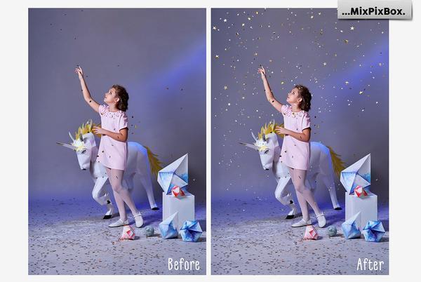 500+ Magical Photo Overlays & Backdrops, Water Splash, Smoke Bomb, Confetti, Magic Wands + more!